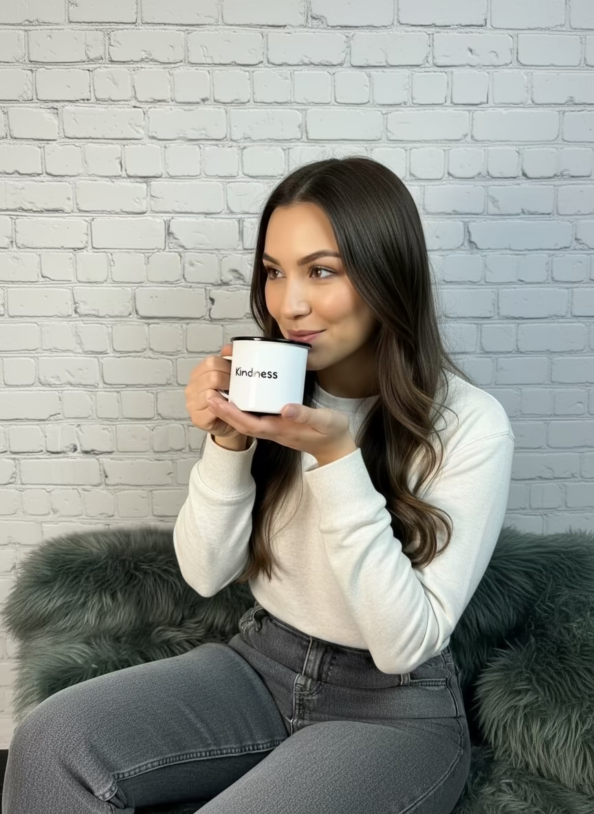 Graphic Enamel Mug - Kindness