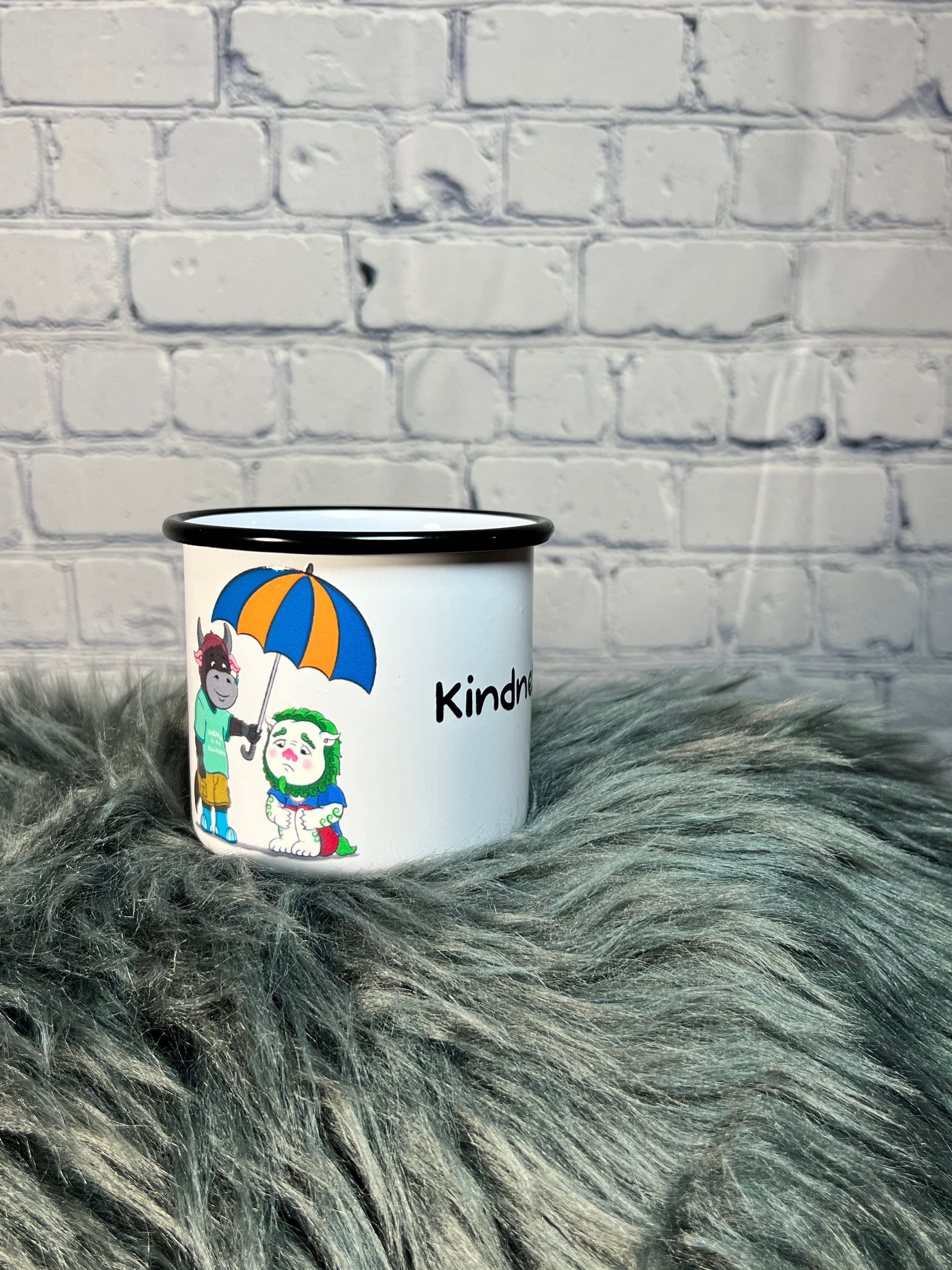 Graphic Enamel Mug - Kindness