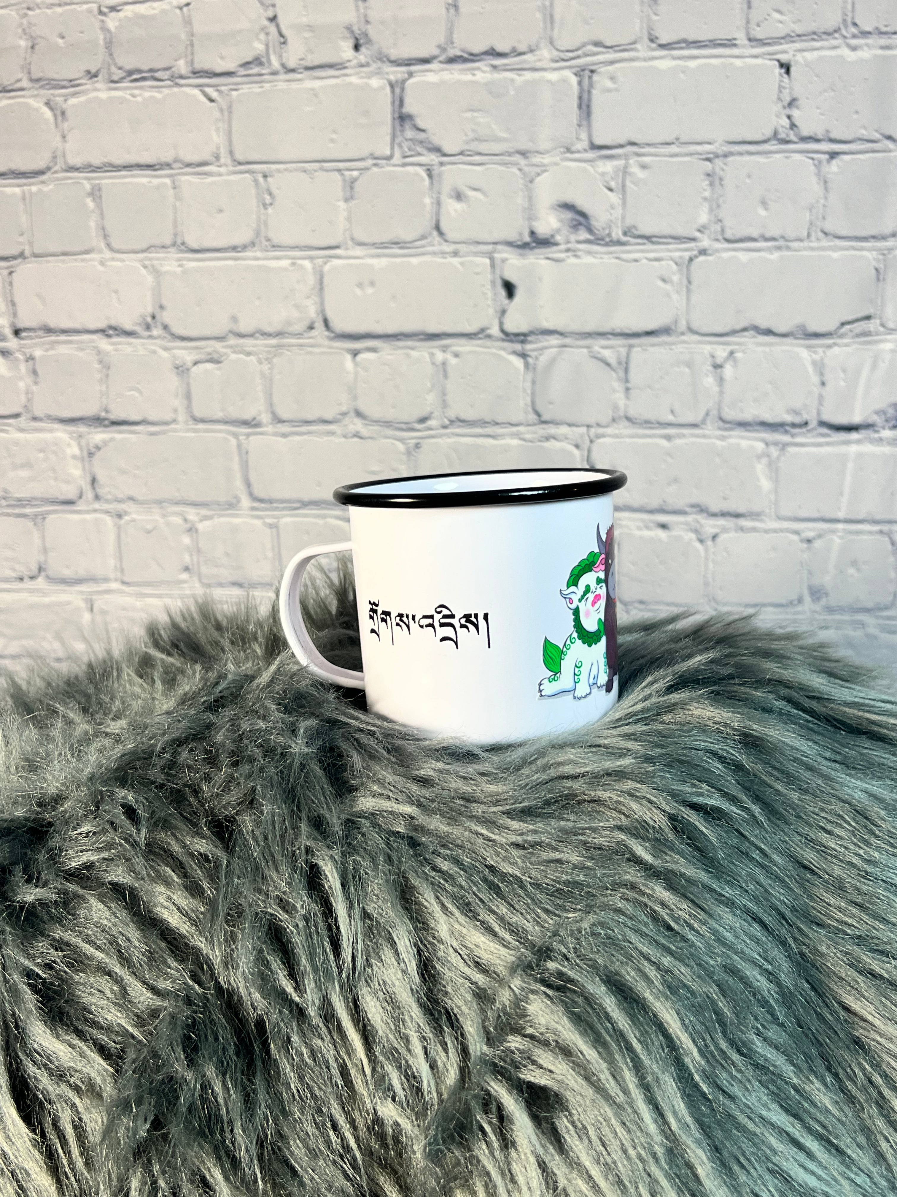 Graphic Enamel Mug- Friendship