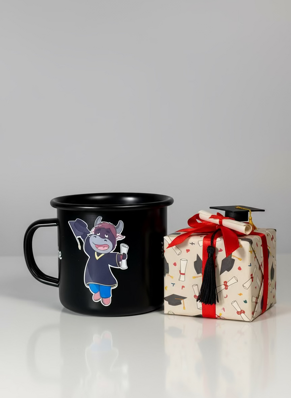 Graphic Enamel Mug - Graduate