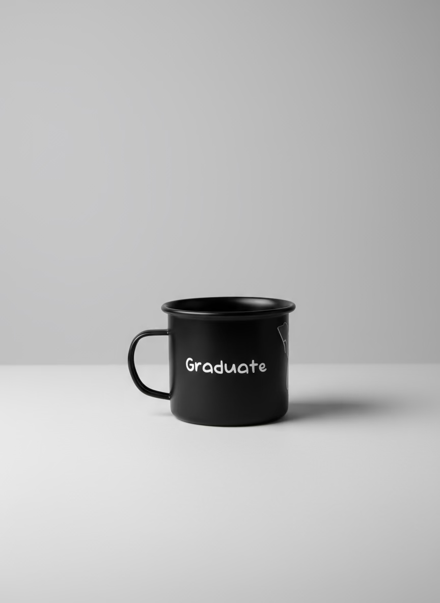Graphic Enamel Mug - Graduate