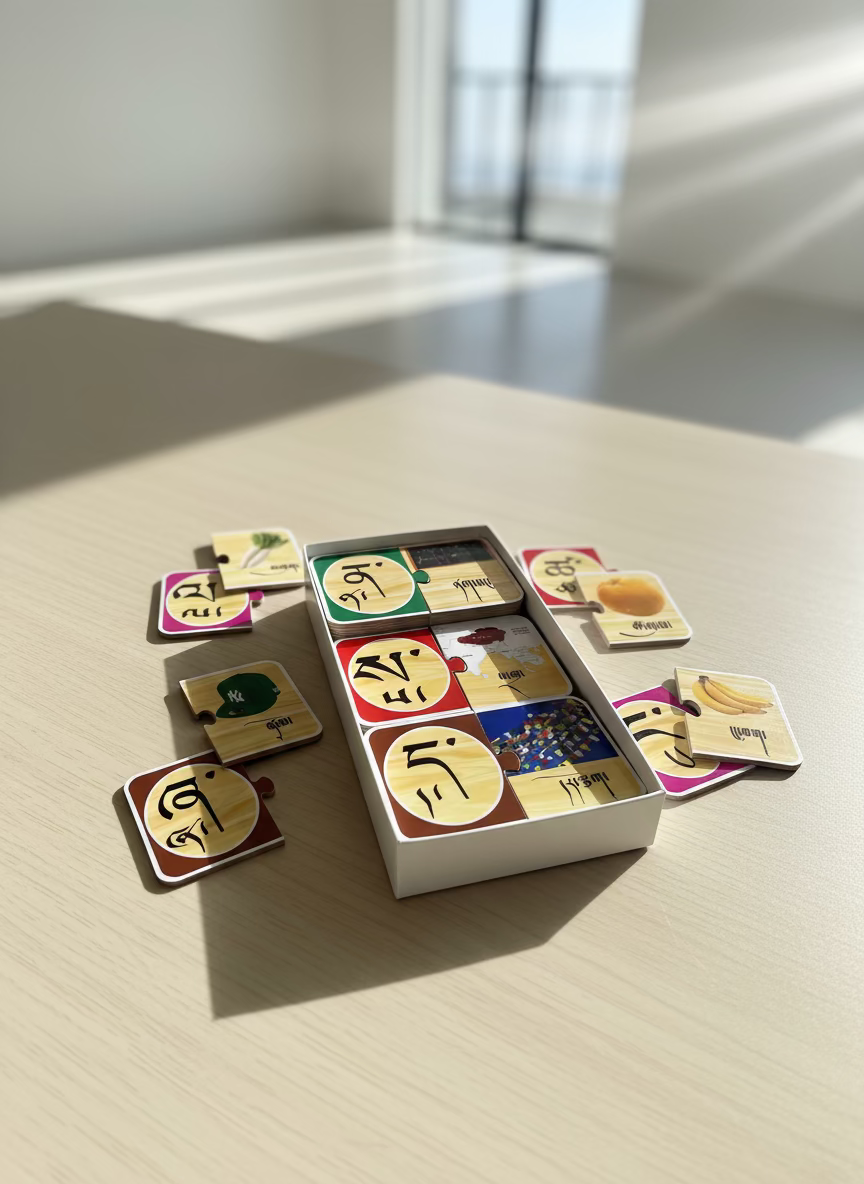 Tibetan Alphabet Picture Puzzle